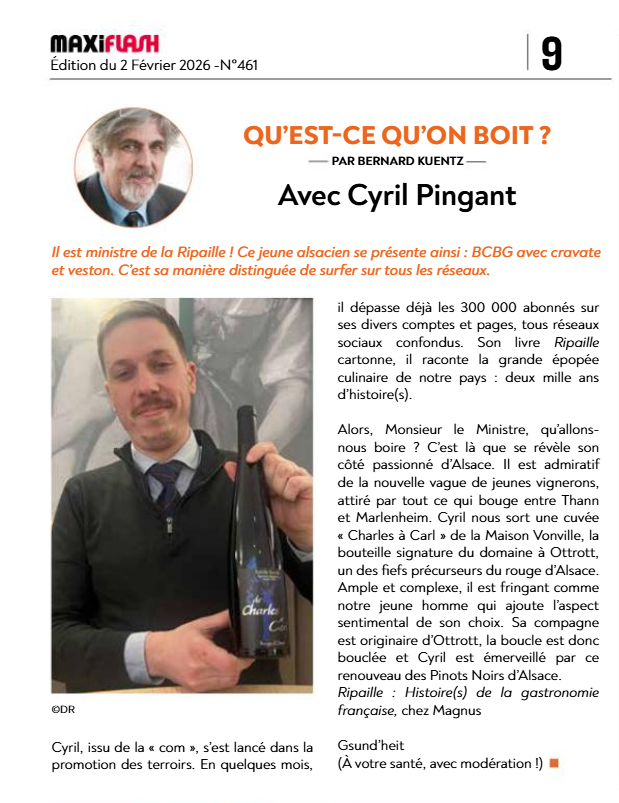 Cyril, qu'est-ce qu'on boit ?